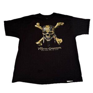 Y2K Disney Pirates of the Caribbean Dead Men Tell No Tales Movie Shirt Men's 2XL